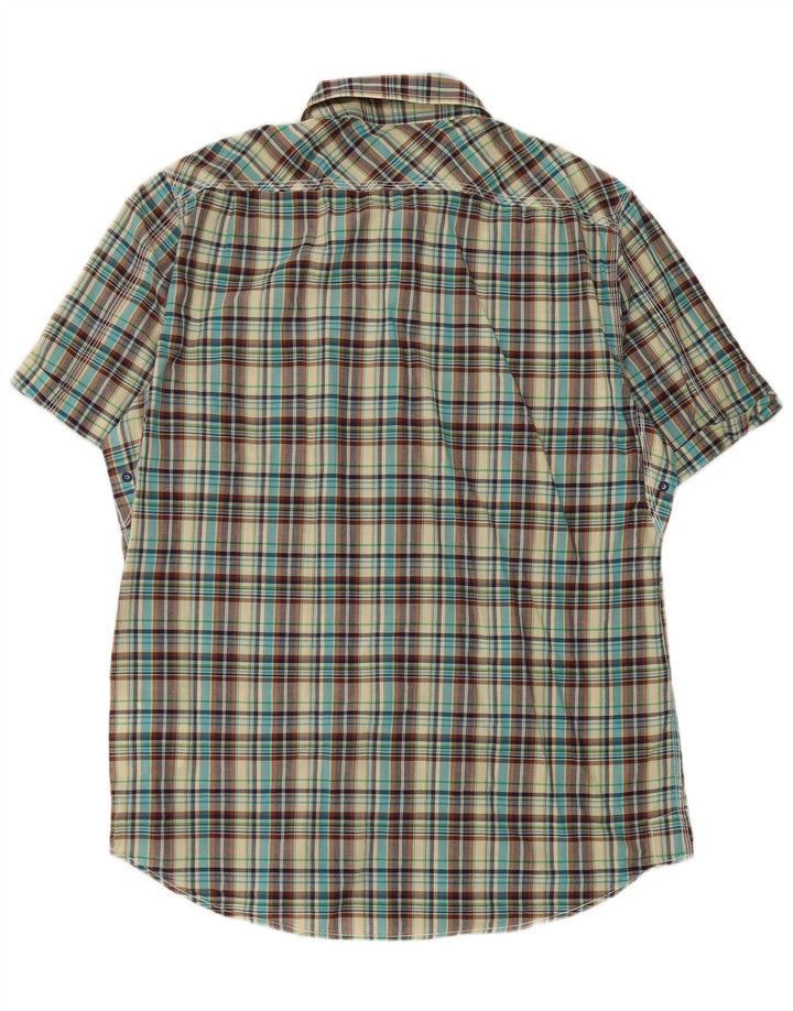 Marlboro Classics Herren Slim Fit Kurzarmhemd XL Mehrfarbig kariert