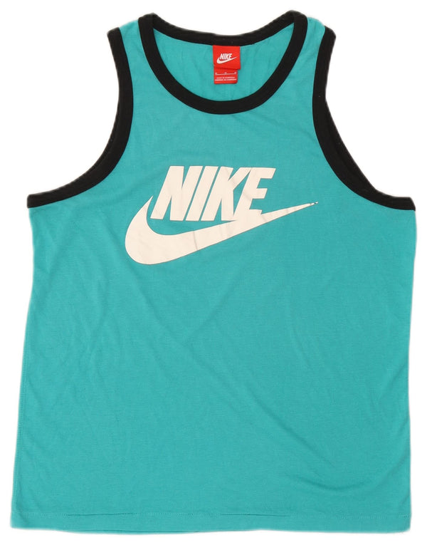 Nike Damen Graphic Vest Top UK 14 Mittelblau
