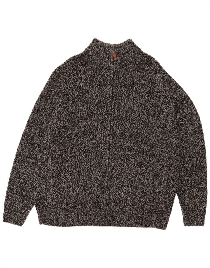 James Pringle Herren-Strickjacke, XL, grau geflecktes Acryl
