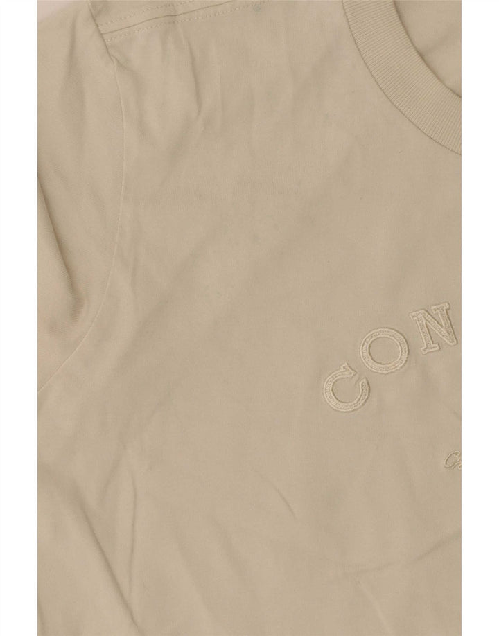 Converse Damen T-Shirt Top UK 12 Mittelbeige Baumwolle