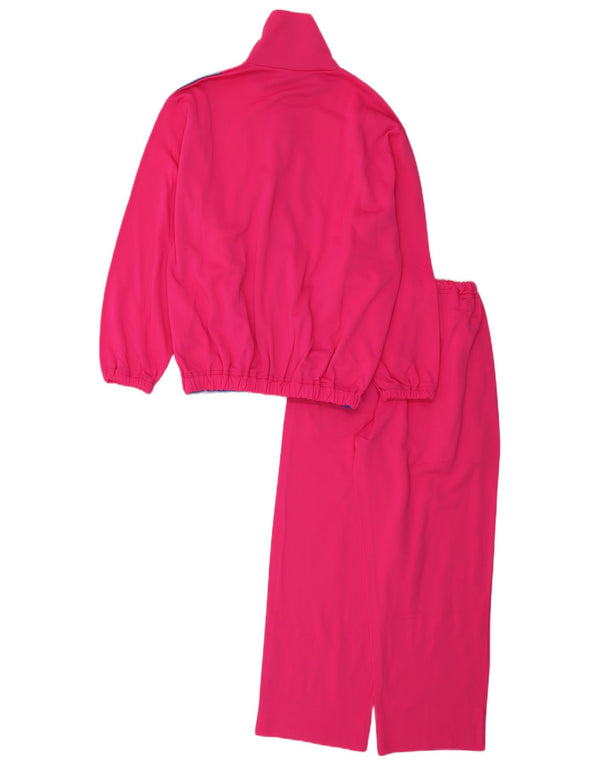 Vintage Damen-Trainingsanzug, Gr. 16, groß, rosa, Farbblock
