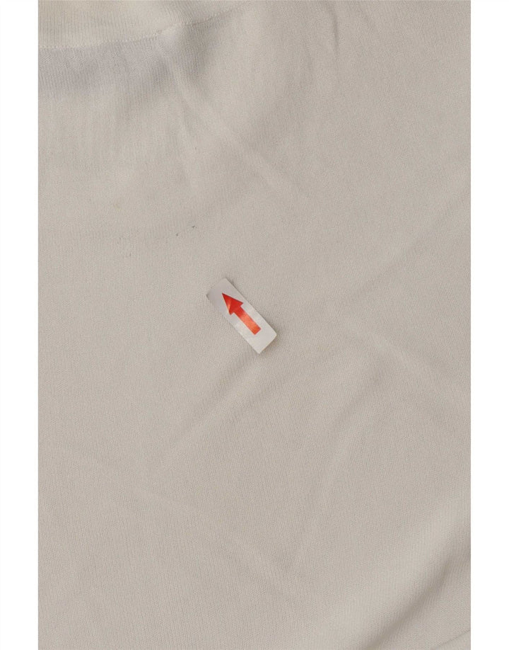 Zara Damen T-Shirt Top UK 12 Mittelweiße Viskose