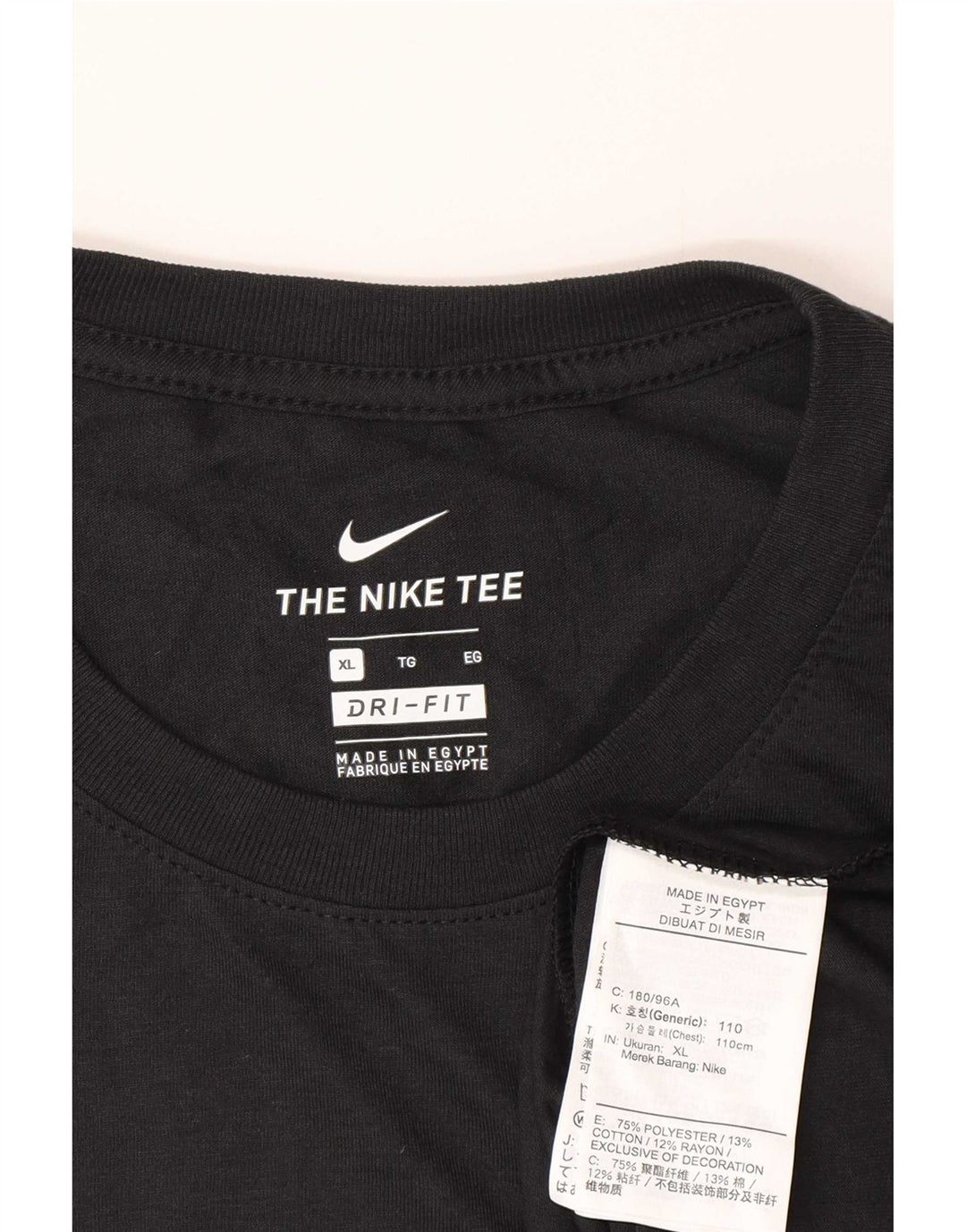Nike Herren Dri Fit Graphic T-Shirt Top XL Schwarz Polyester