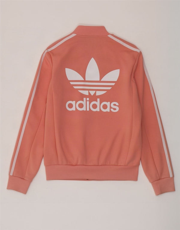 Adidas Womens Graphic Oversized Trainingsanzug Top Jacke UK 8 Small Pink