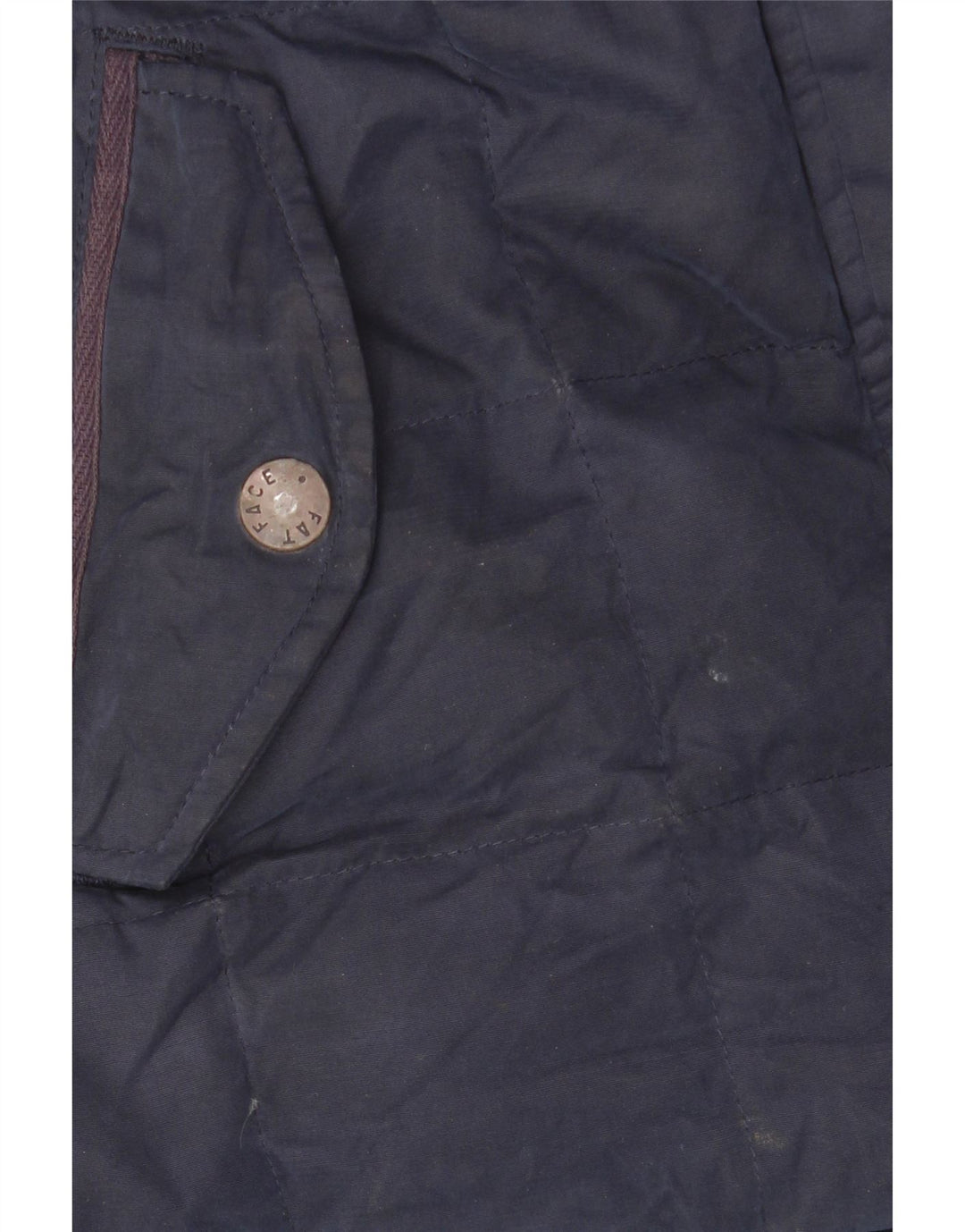 FAT FACE Wattierte Damenjacke mit Kapuze, UK 14, Größe L, Marineblau, Polyester