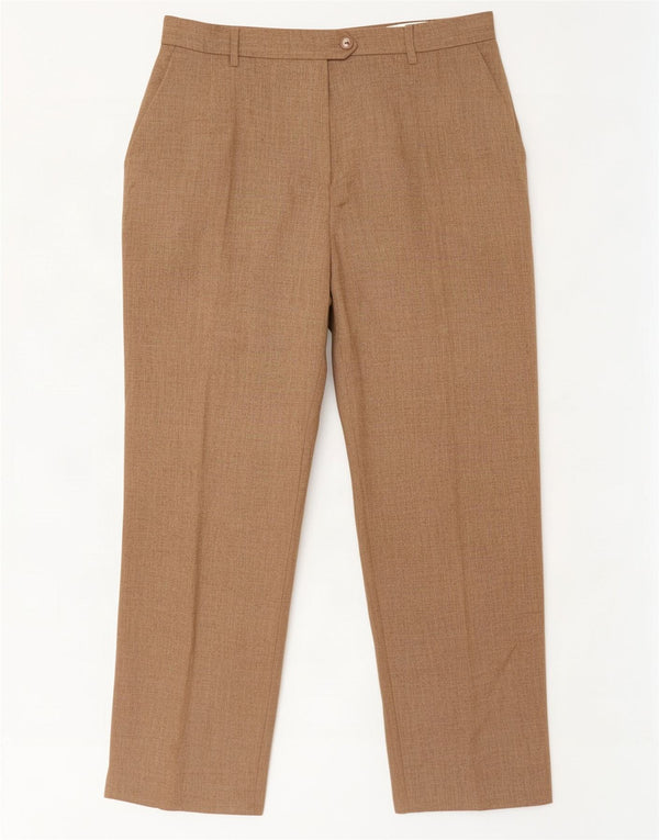 Marks & Spencer Damen gerade Anzughose UK 14 Medium W30 L27 Beige