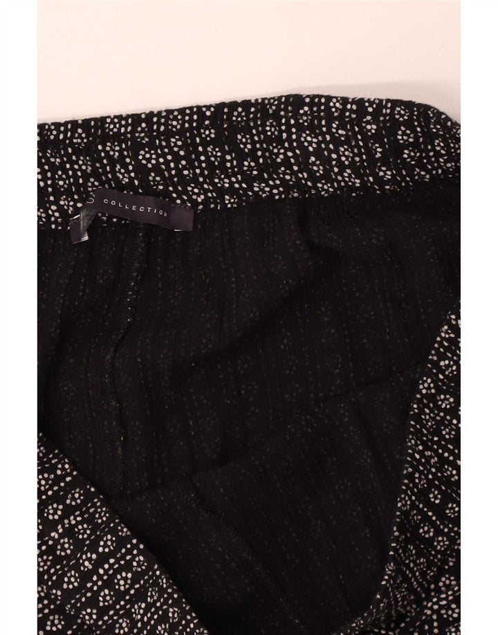 Marks & Spencer Damen Shorts mit abstraktem Muster UK 12 Medium W34 Schwarz