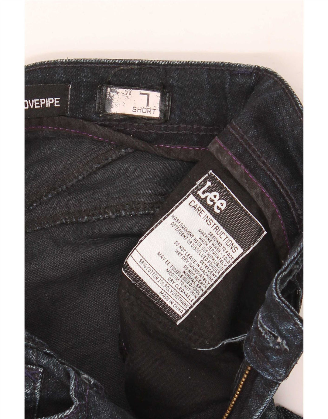 Lee Damen Slim Jeans US 7 Medium W28 L32 Marineblau Baumwolle