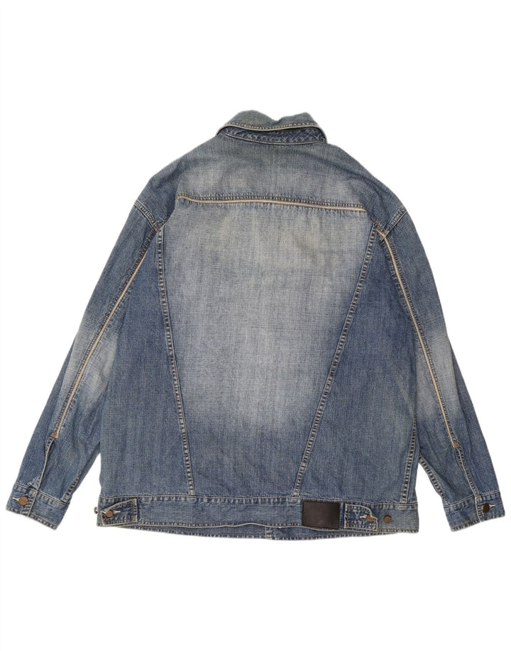 VINTAGE Mens Denim Jacket UK 42 XL Blue