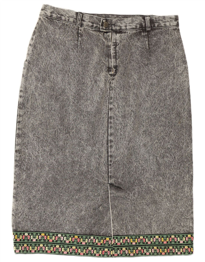 Vintage Damen Jeansrock W32 Mittelgrau