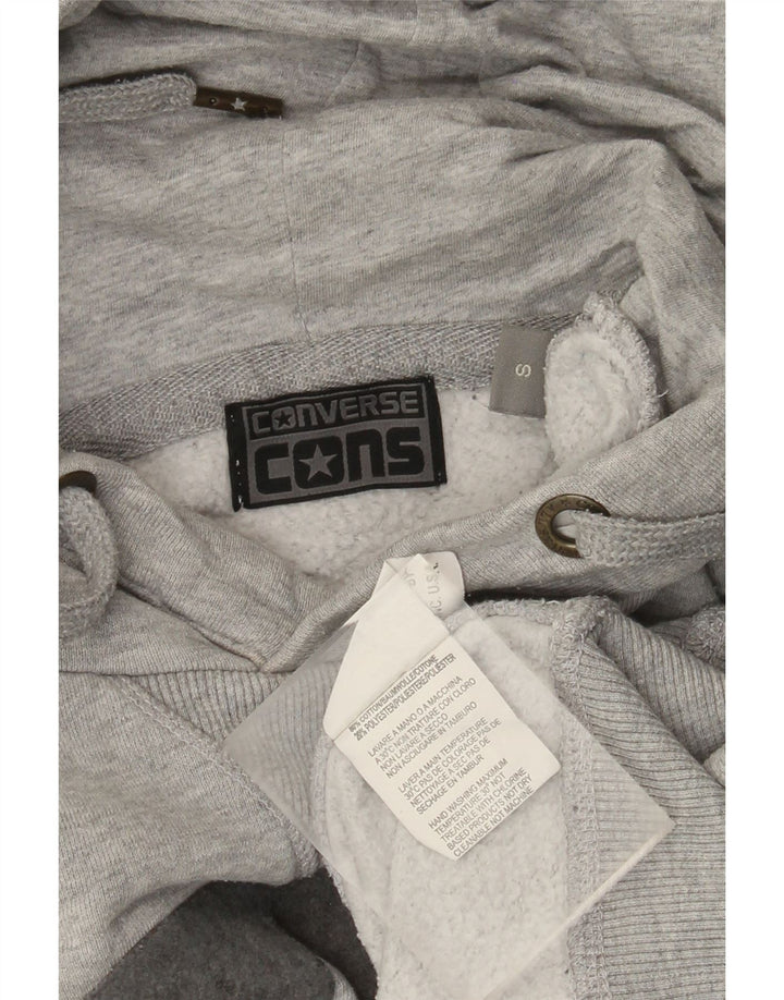 Converse Herren-Kapuzenpullover mit Grafik, klein, grau gefleckte Baumwolle