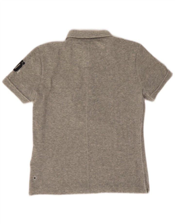 Liu Jo Herren-Poloshirt mit Grafik, IT 48, mittelgraue Baumwolle