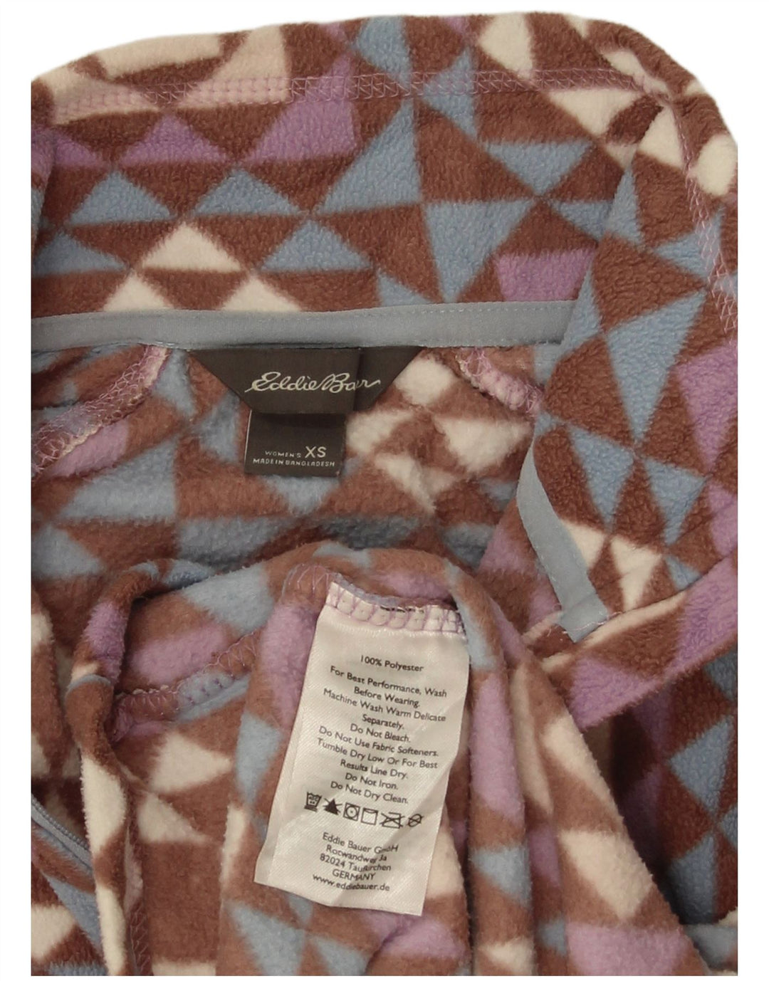 Eddie Bauer Damen-Oversize-Fleecepullover UK 6 XS Mehrfarbig geometrisch