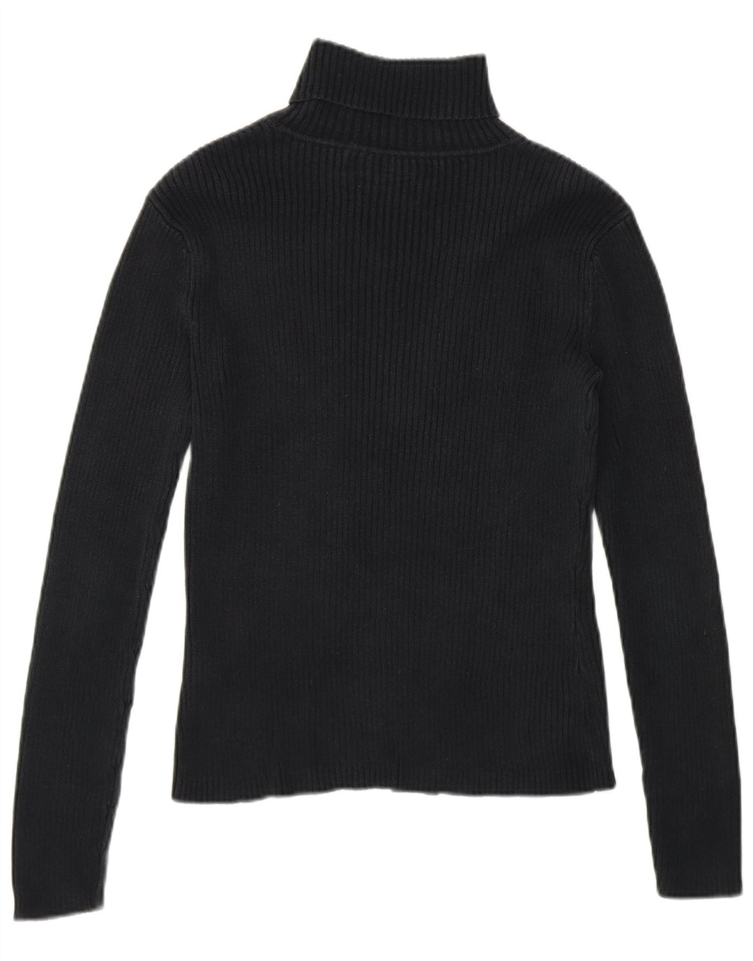 TOMMY HILFIGER Damen Rollkragenpullover Pullover UK 8 Small Schwarze Baumwolle