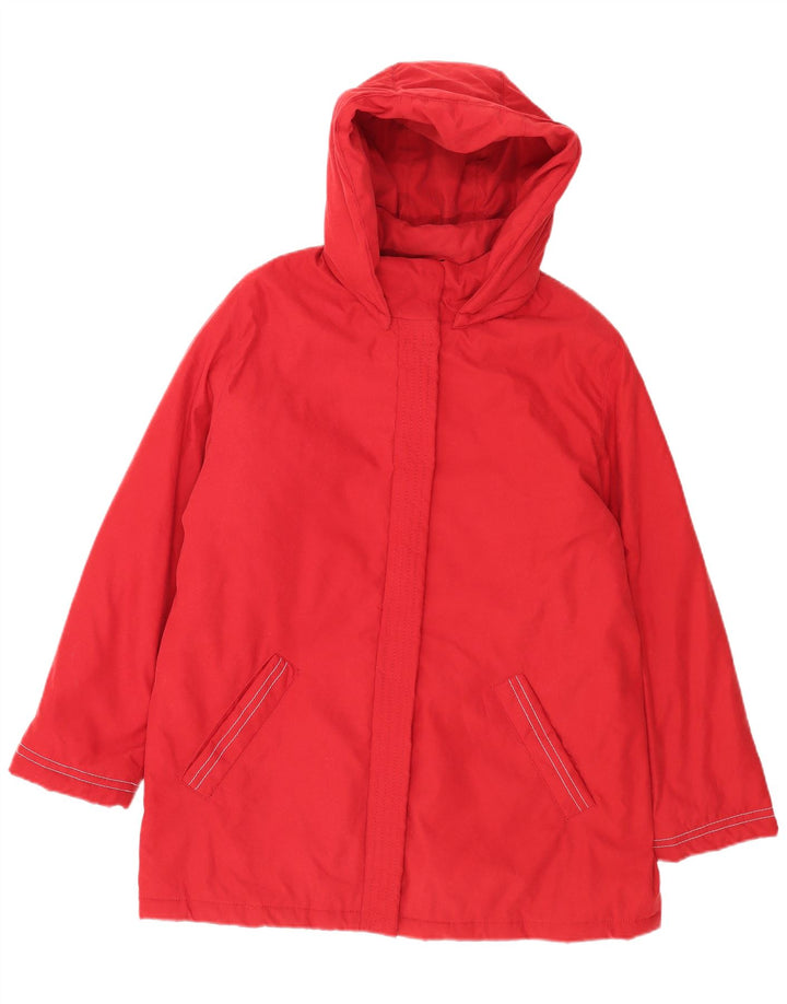 Marks & Spencer Damen-Windbreakerjacke mit Kapuze, UK 18, XL, Rot, Polyester