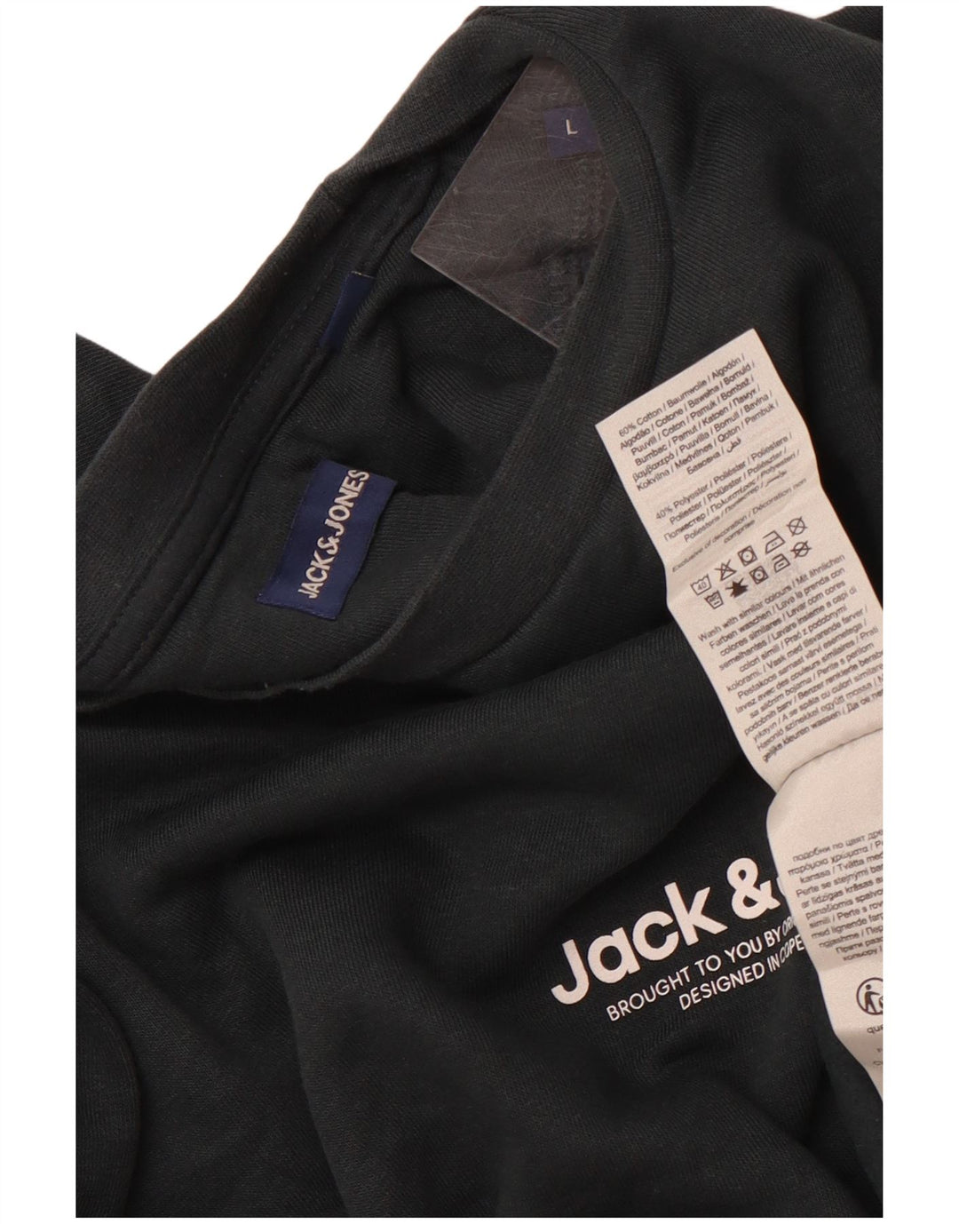 JACK & JONES Herren-Sweatshirt, Pullover, Größe L, Grau, Baumwolle