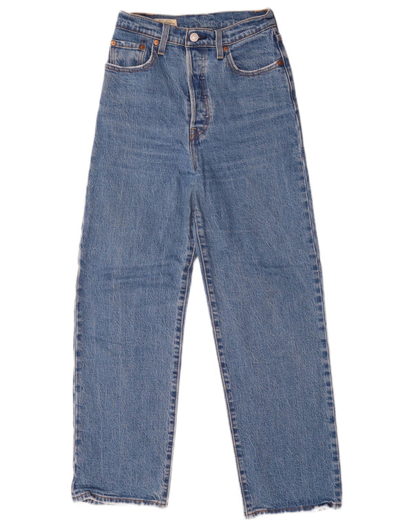 Levi's Damen High Waist Tapered Jeans W26 L29 Blaue Baumwolle