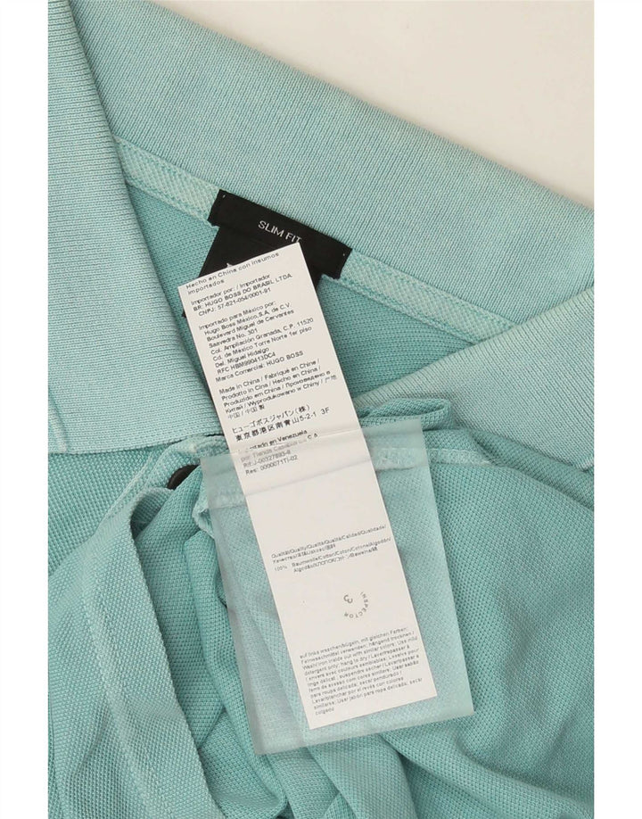 Hugo Boss Slim-Fit-Poloshirt für Herren aus mittelgrüner Baumwolle
