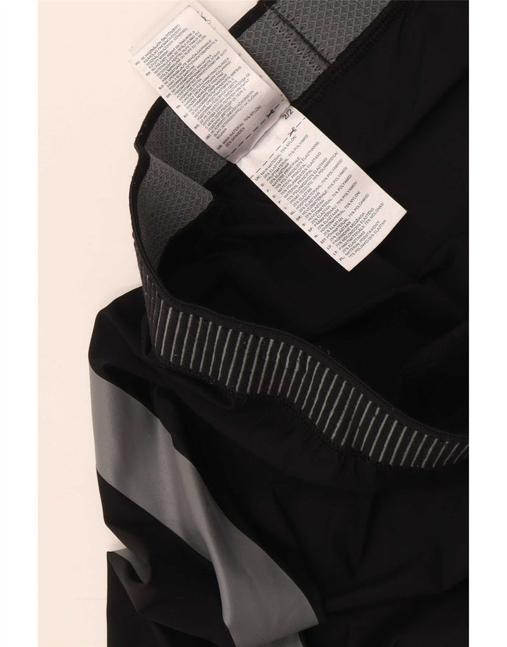 Adidas Herren Tech Fit Crop Leggings, groß, schwarzes Colourblock-Polyamid