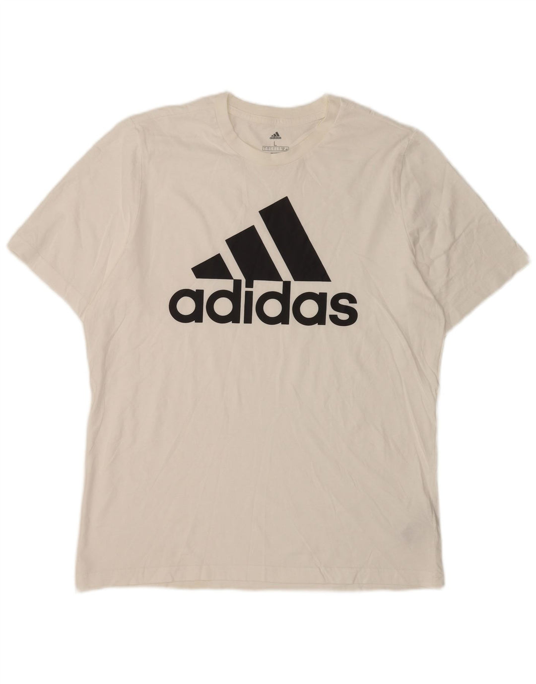 ADIDAS Herren Grafik T-Shirt Top Große weiße Baumwolle