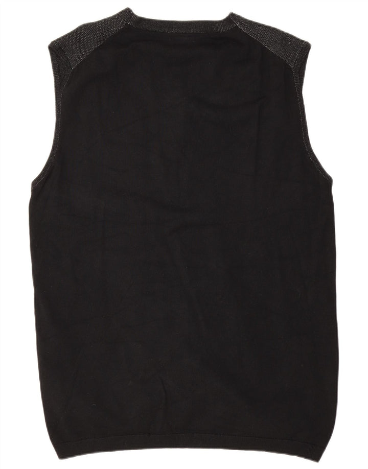Datch Herren-Cardigan, ärmellos, 3XL, schwarze Viskose