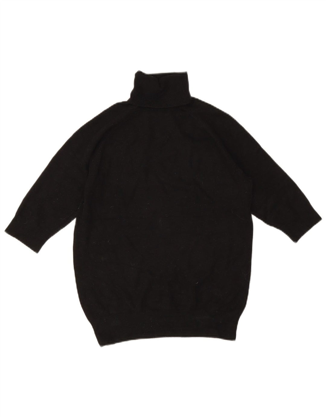 Zara Damen Rollkragenpullover mit 3/4-Ärmeln, Gr. 12, mittelschwarz