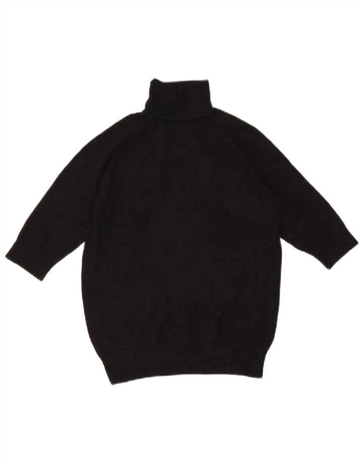 Zara Damen Rollkragenpullover mit 3/4-Ärmeln, Gr. 12, mittelschwarz