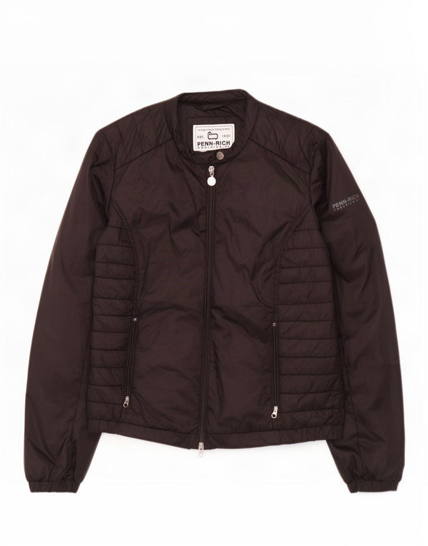 Woolrich Damen Wattierte Jacke UK 14 Large Schwarz Polyamid