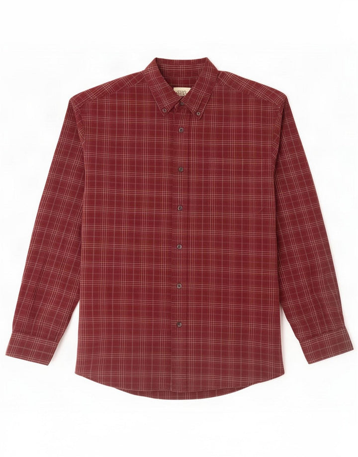 Debenhams Herrenhemd Medium Burgundy Check