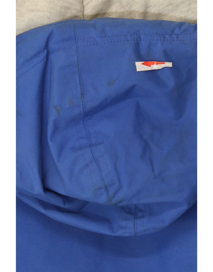 Reebok Herren-Windjacke mit Kapuze, lockere Passform, UK 38, Mittelblau, Polyamid