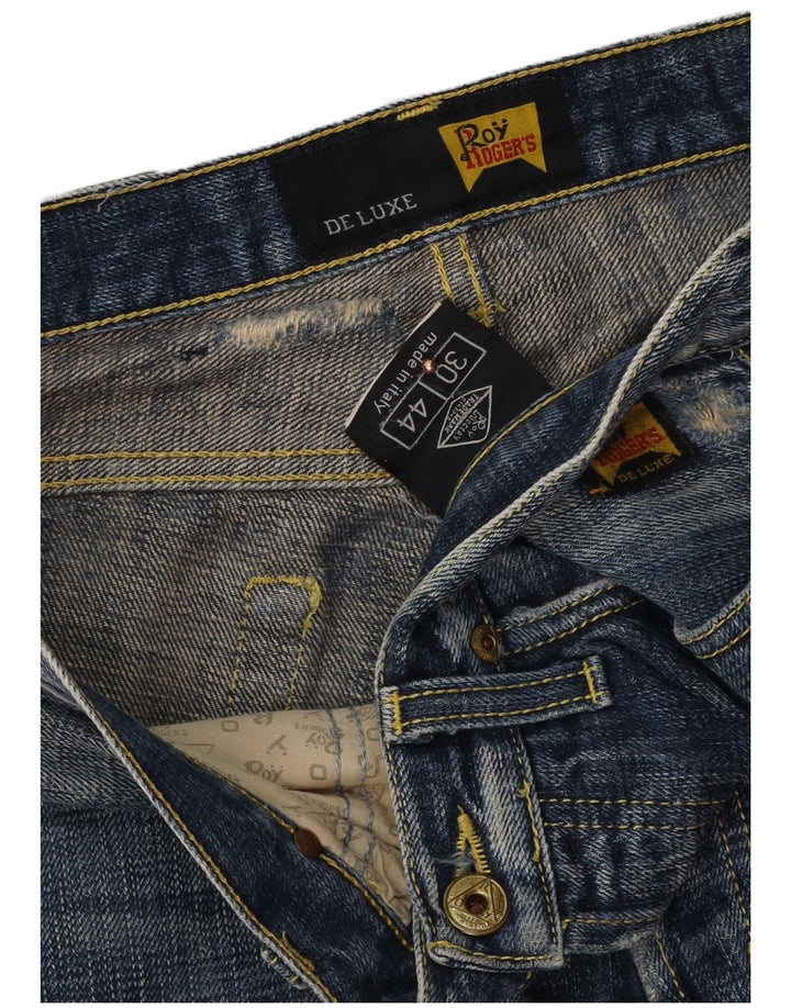 Roy Rogers Damen De Luxe Distressed Slim Jeans W30 L31 Marineblau Baumwolle