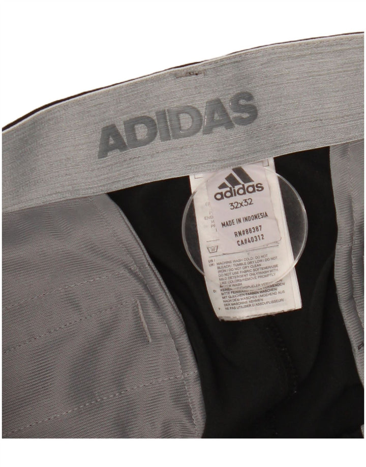 Adidas Herren Straight Chino Hose W32 L32 Schwarz Polyester