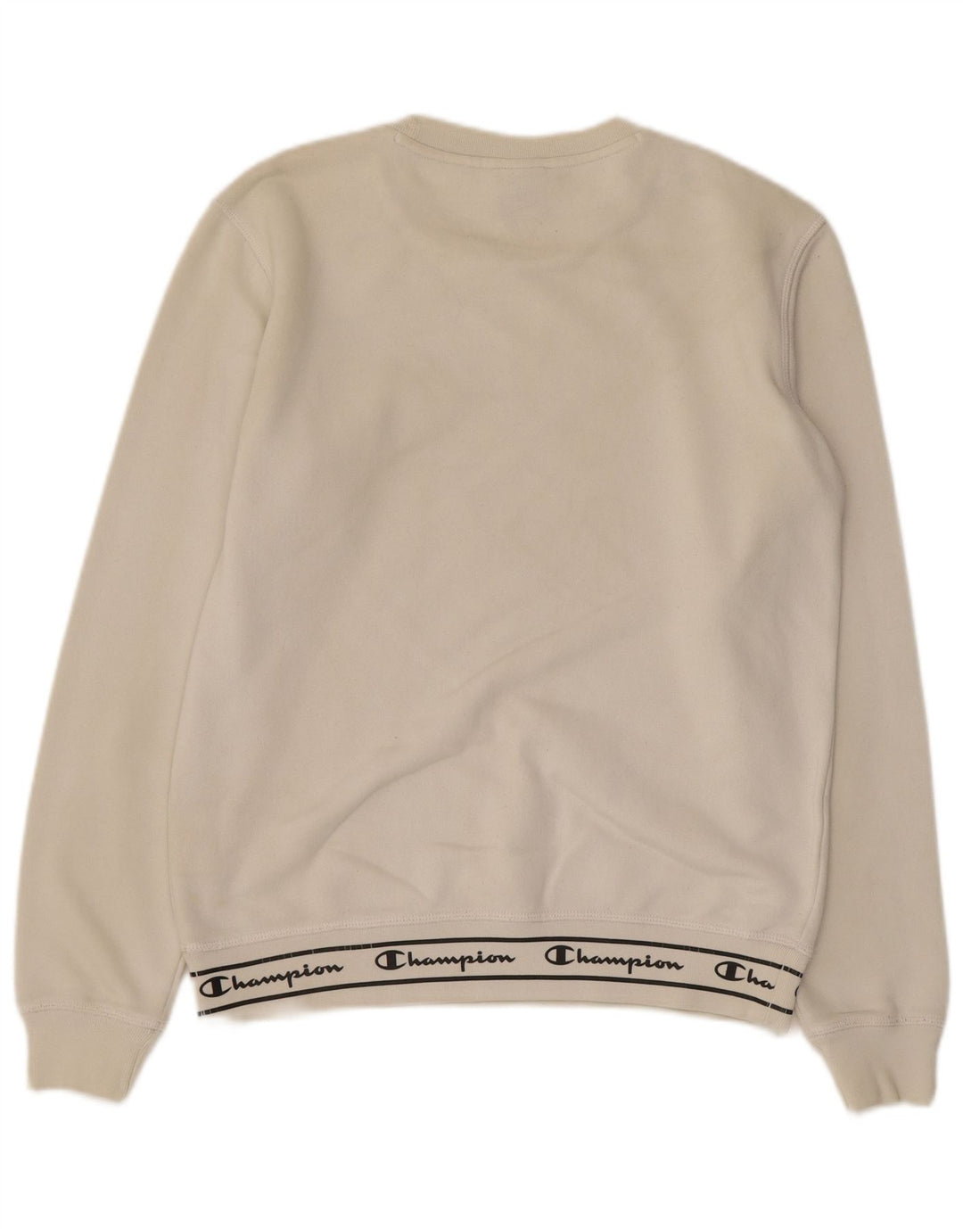 CHAMPION Herren-Sweatshirt mit Grafik, Größe S, weiße Baumwolle