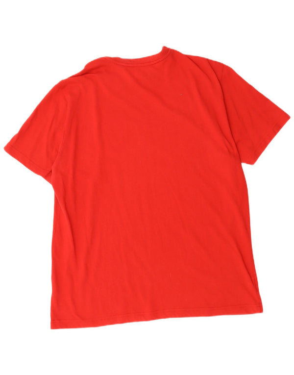 Nike Herren Dri Fit T-Shirt Top XL aus roter Baumwolle