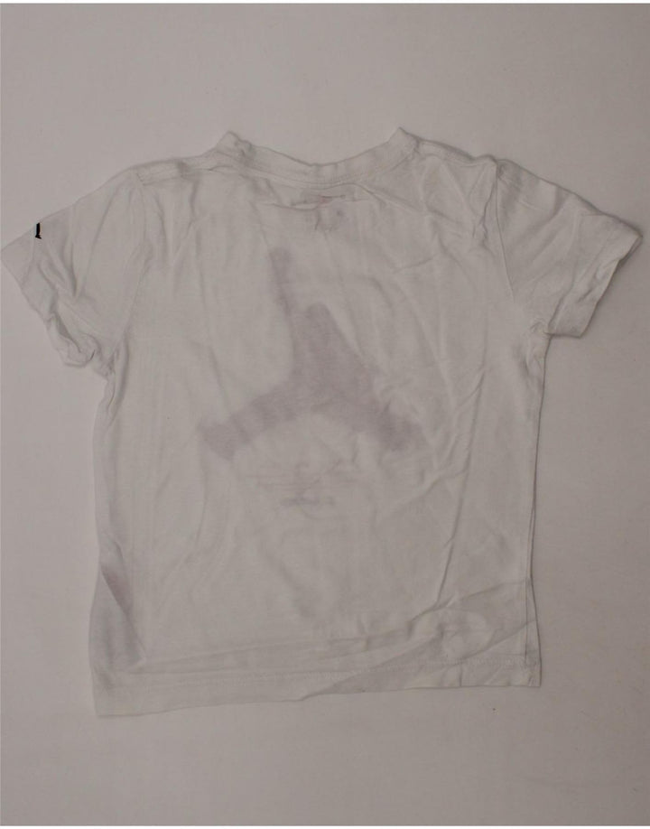 JORDAN Boys Graphic T-Shirt Top 5-6 Years Medium  White Cotton Vintage Jordan and Second-Hand Jordan from Messina Hembry 