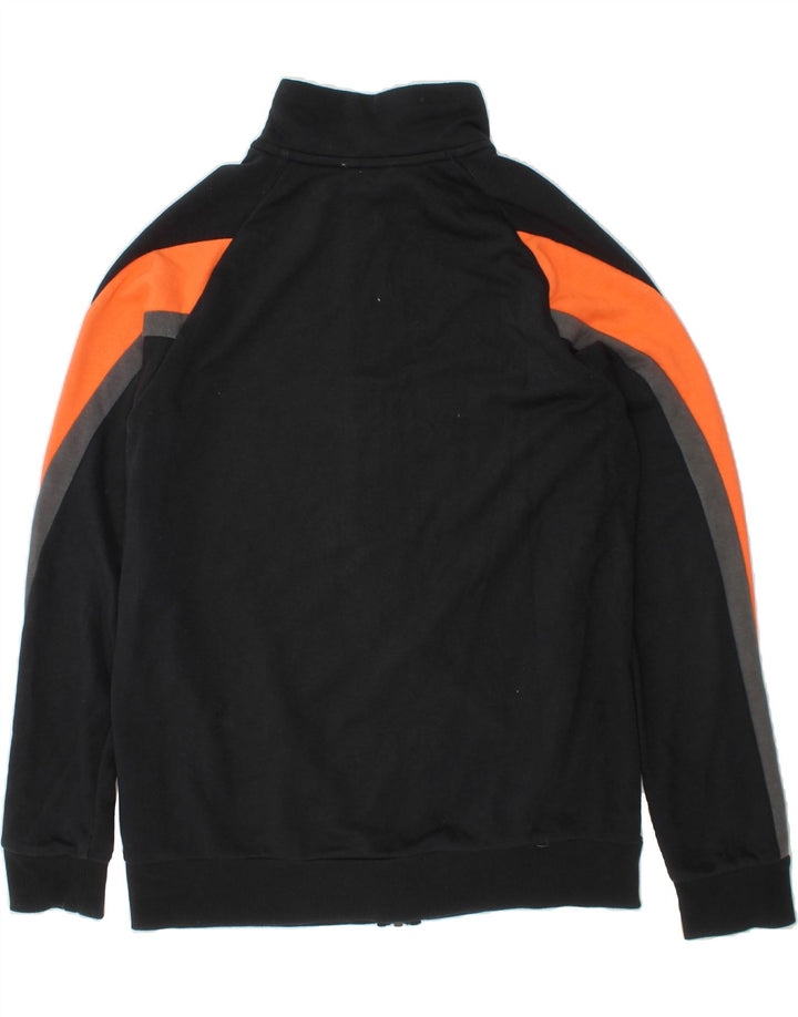 ADIDAS Boys Graphic Tracksuit Top Jacket 13-14 Years Black Colourblock Vintage Adidas and Second-Hand Adidas from Messina Hembry 