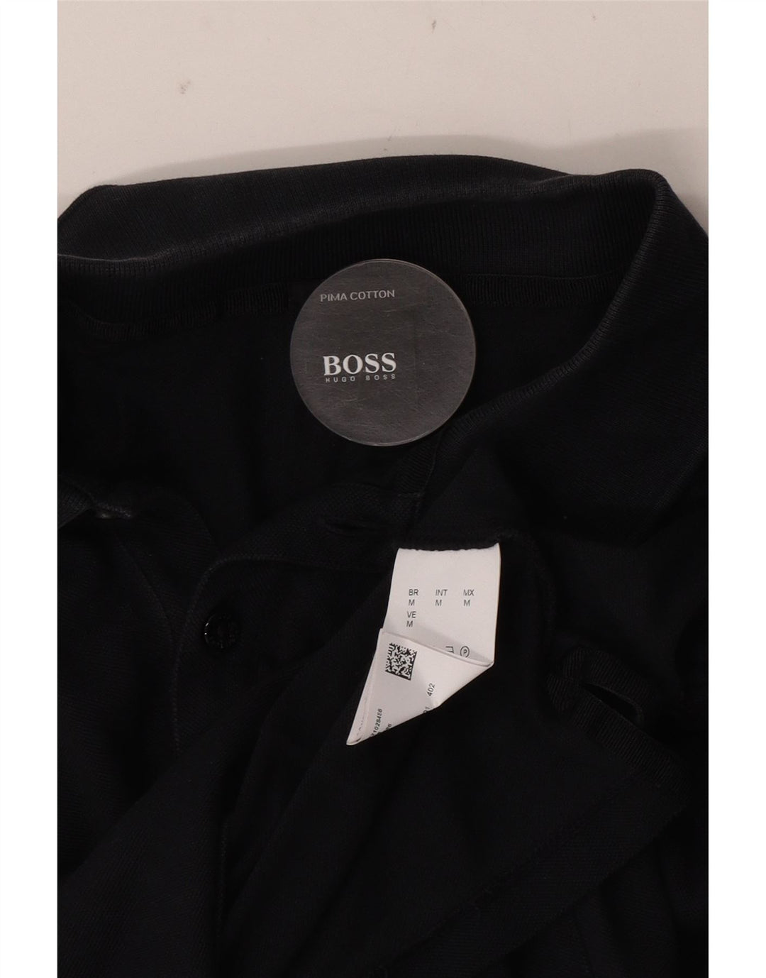 HUGO BOSS Herren Poloshirt Mittelschwarze Baumwolle