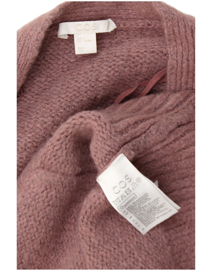 Cos Damen-Strickjacke in Übergröße, Gr. 10, Größe S, rosa, Alpakawolle