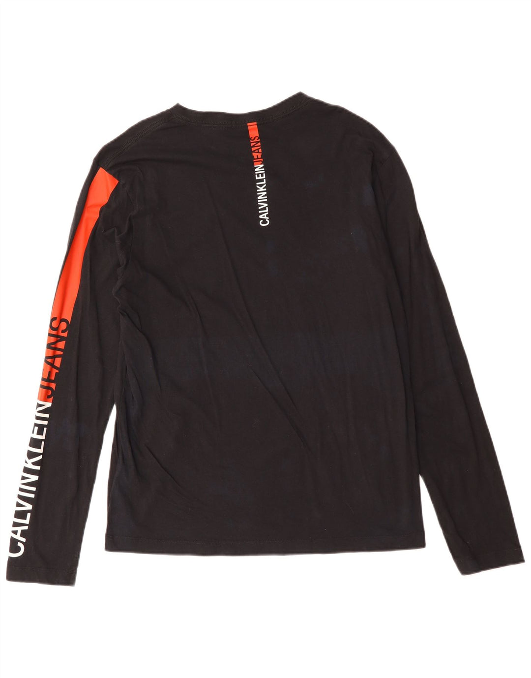 Calvin Klein Jeans Herren Graphic Top Langarm Large Schwarz Baumwolle