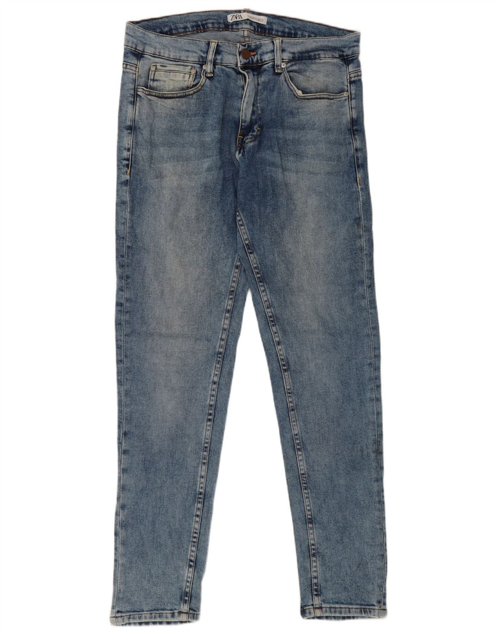 Slim-Jeans für Herren von Zara, Größe 42, L, W32, L31, Blau
