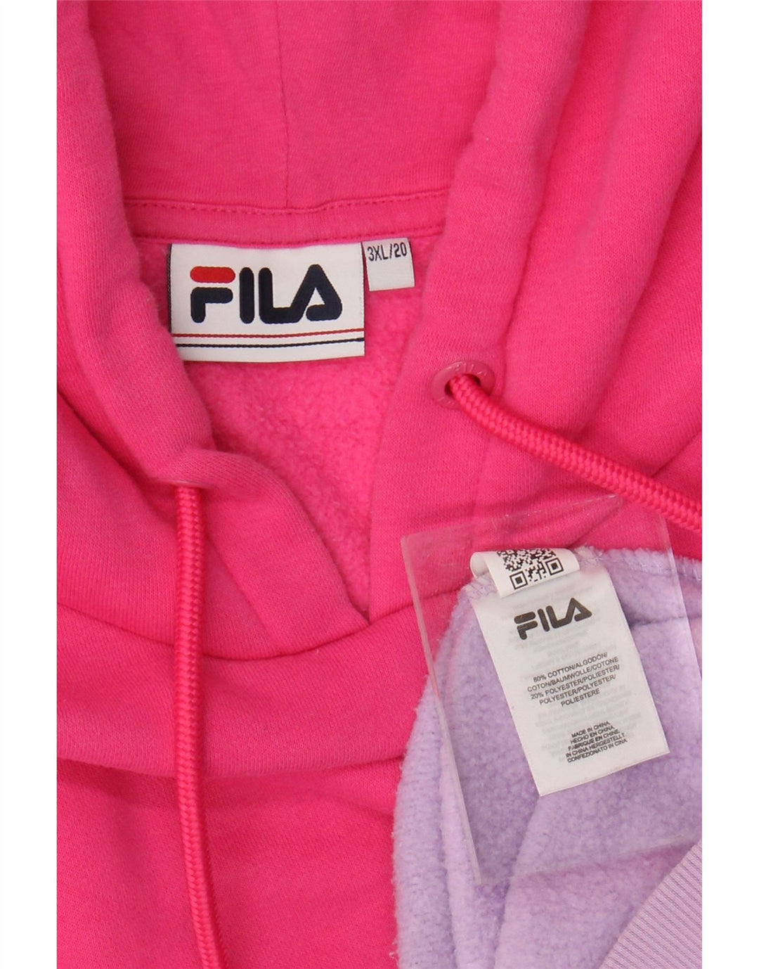 FILA Damen Graphic Hoodie Pullover UK 22 3XL Mehrfarbiger Farbblock