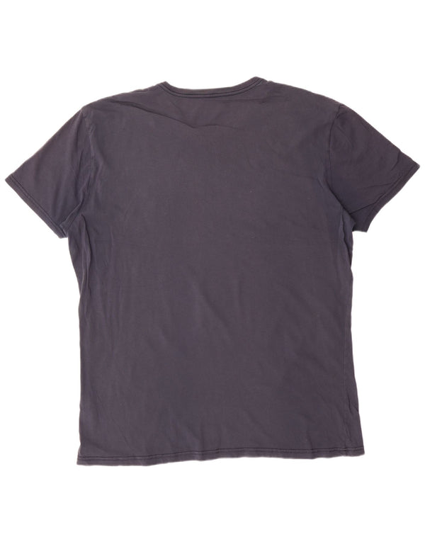 NAPAPIJRI Herren Geographic Graphic T-Shirt Top 3XL Marineblau Baumwolle