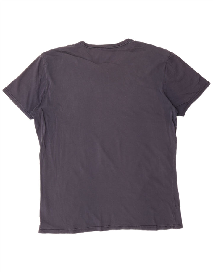 NAPAPIJRI Herren Geographic Graphic T-Shirt Top 3XL Marineblau Baumwolle