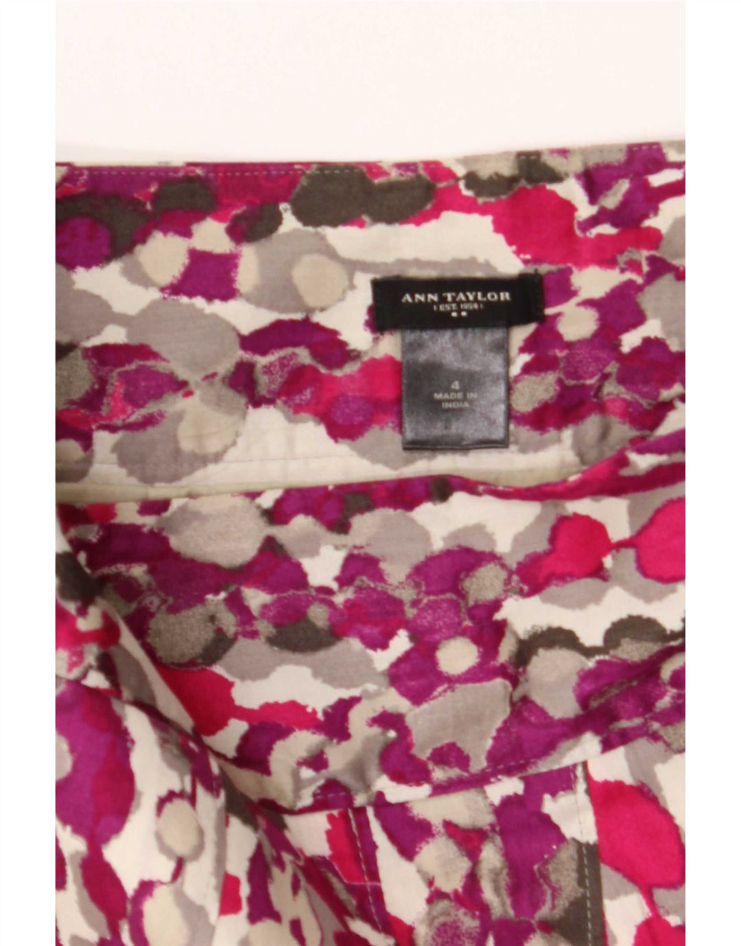 Ann Taylor Womens Abstract Pattern Minirock US 4 Small W30 Mehrfarbig