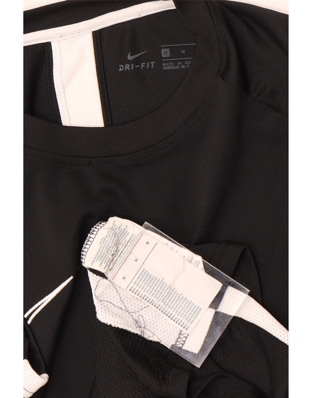 Nike Herren Dri Fit T-Shirt Top Medium Schwarz Polyester