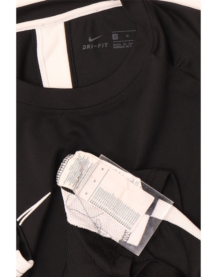 Nike Herren Dri Fit T-Shirt Top Medium Schwarz Polyester