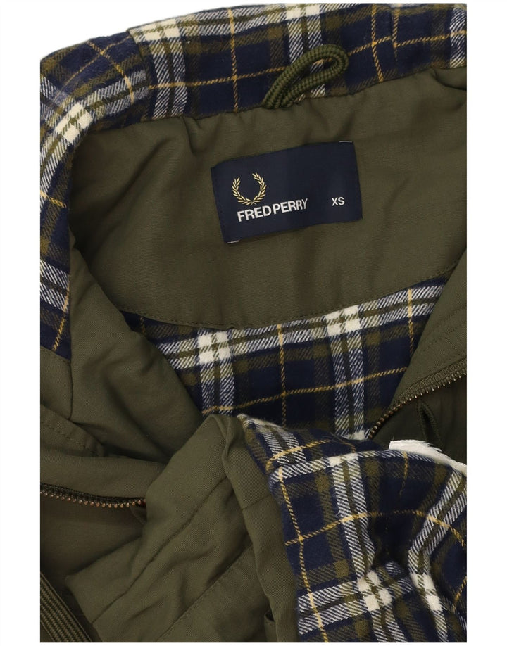 FRED PERRY Herren-Parkajacke mit Kapuze, UK 34, XS, Khaki