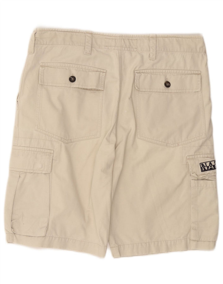 NAPAPIJRI Herren-Cargo-Shorts W34, große Baumwolle mit weißem Blumenmuster