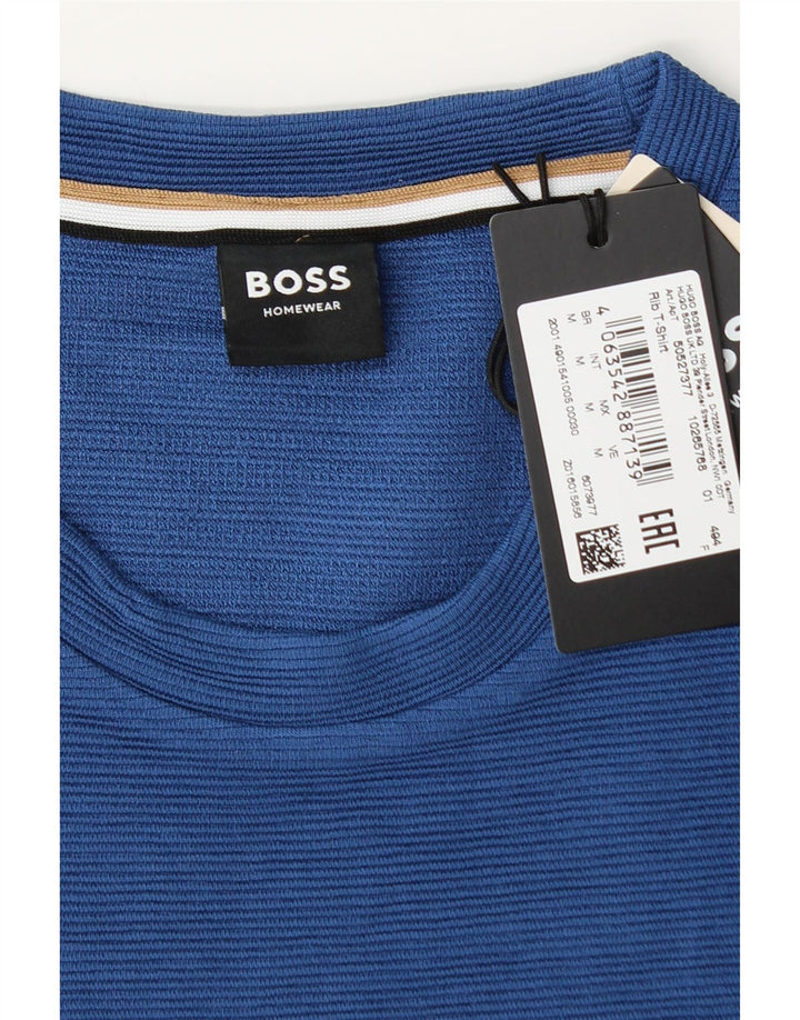 Hugo Boss Herren T-Shirt Top Mittelblau Modal