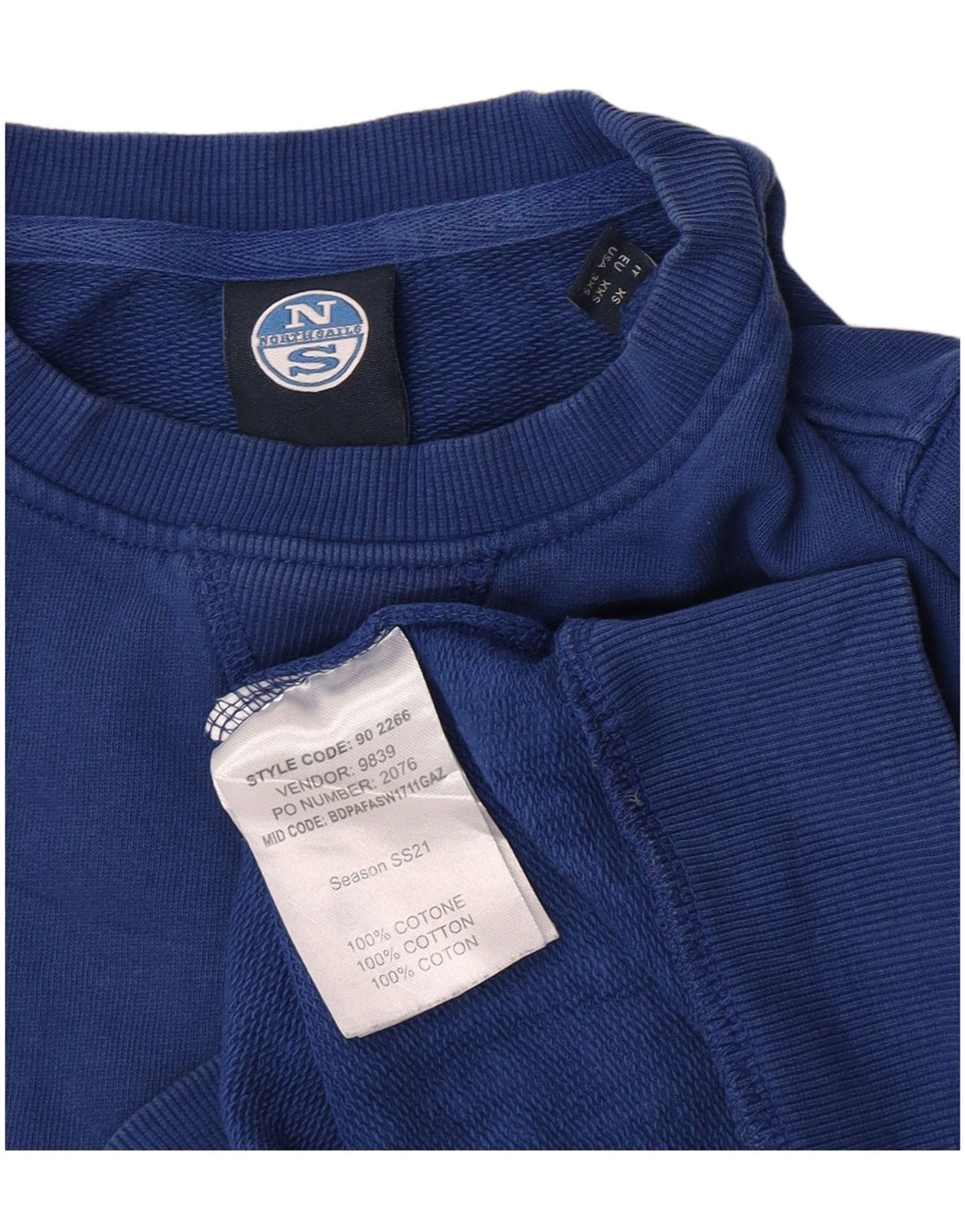 North Sails Herren Sweatshirt Pullover 2XS Blau Baumwolle